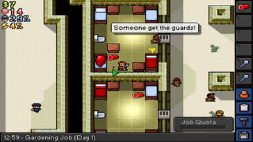 На изображении: скриншот игрового процесса из игры «The Escapists».