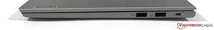 Правая сторона: 2x USB-A 3.2 (Gen.1, 5 Гбит, 1x Powered), слот замка