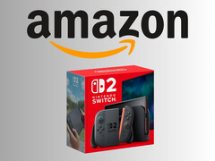 Nintendo Switch 2 с логотипом Amazon над консолью (Источник изображения: Amazon.com с изменениями)