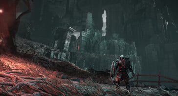Изображение, показывающее пейзаж в игре Bleak Faith: Forsaken.