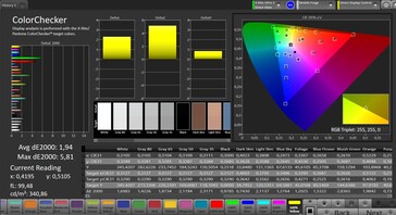 CalMAN color accuracy