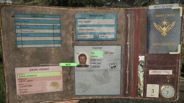 Изображение паспорта в Contraband Police.