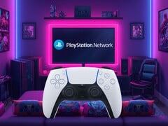 На снимке показан контроллер DualSense для PS5 во время входа в PSN