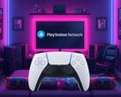На снимке показан контроллер DualSense для PS5 во время входа в PSN