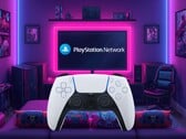 На снимке показан контроллер DualSense для PS5 во время входа в PSN