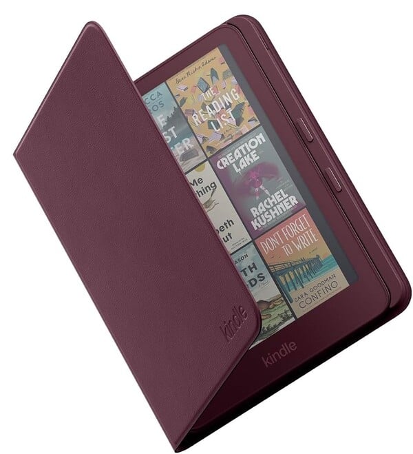 Обложка Kindle Page Turn Cover с физическими кнопками перелистывания страниц цвета инжир.