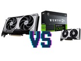 MSI GeForce RTX 5060 Ti Ventus 2x OC Plus 16 ГБ (слева) и 8 ГБ (справа). (Источник изображения: Mindfactory, отредактировано)