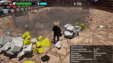 На картинке: Скриншот игрового процесса из игры Game Quest: The Backlog Battler.