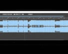Многодорожечный аудиоредактор Audionaut с открытым исходным кодом, отображающий звуковую волну на монтажной шкале времени.