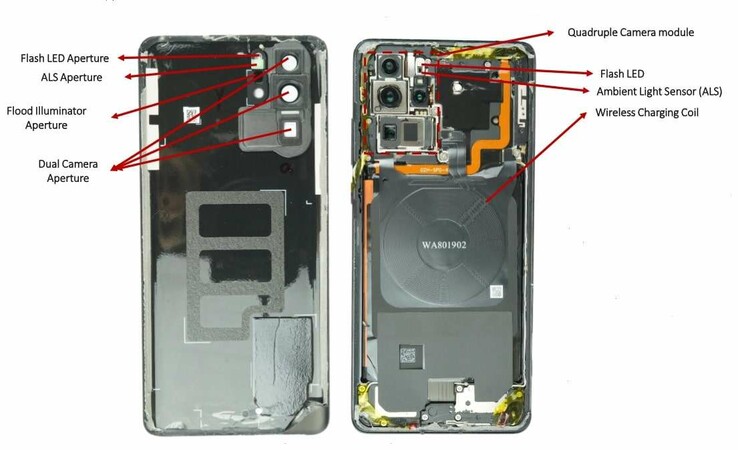 Внутренности Huawei P30 Pro. (Изображение: EETimes)