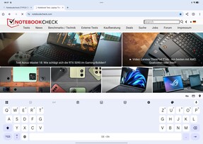 Oppo Pad 4 Pro: Клавиатура по умолчанию - Раздельный вид