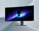 На снимке показана передняя панель 34-дюймового игрового монитора Alienware AW3426DW с матрицей QD-OLED