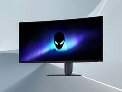 На снимке показана передняя панель 34-дюймового игрового монитора Alienware AW3426DW с матрицей QD-OLED