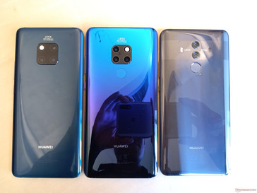 Слева направо: Mate 20 Pro, Mate 20, Mate 10 Pro