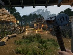 Изображение деревни в Sengoku Dynasty, которая сейчас продаётся в Steam со скидкой 52%.