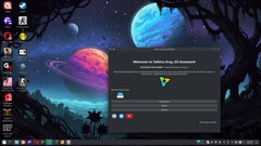 Основанный на Arch рабочий стол Xray_OS Linux с помощником Tolitica (Источник изображения: Xray_OS на SourceForge)