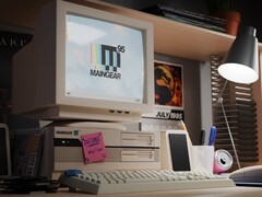 Сборный игровой ПК Maingear Retro95 на рабочем столе (Источник изображения: Maingear PR)