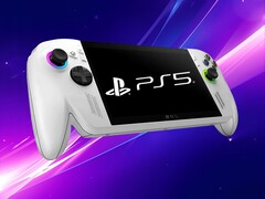 Логотип PS5 показан на игровом портативном устройстве ROG Xbox Ally (Источник изображения: Xbox Wire, Sony PlayStation с правками)