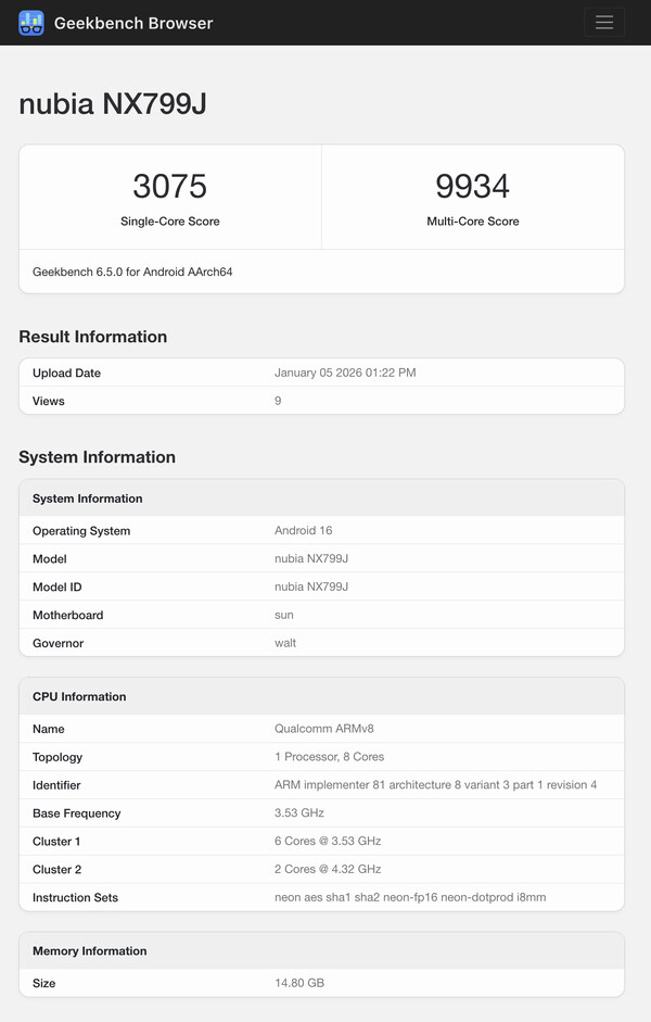 (Источник изображения: Geekbench)