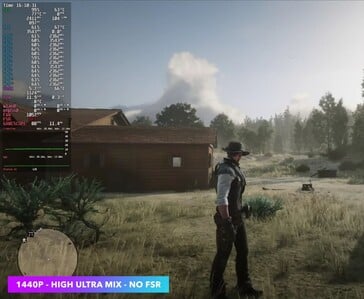 Игра «Red Dead Redemption 2» запущена на Steam Machine с разрешением 1440p и настройками «High» и «Ultra»