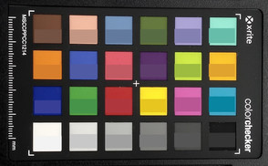 ColorChecker: исходный цвет представлен в нижней половине каждого блока