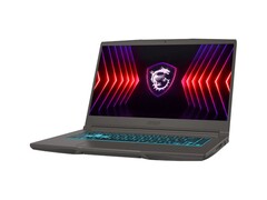 Игровой ноутбук MSI Thin 15 с клавиатурой с подсветкой и логотипом в виде щита дракона. (Источник изображения: MSI)