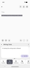 Инструменты для письма в Gboard