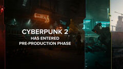 Cyberpunk 2 будет основан на движке Unreal Engine 5, а не на фирменном REDengine от CDPR. На картинке - иллюстрация с наложенным сверху текстом &quot;Cyberpunk 2 вошел в фазу предпроизводства&quot; (Источник изображения: @CDPROJEKTRED_IR на X/Twitter)