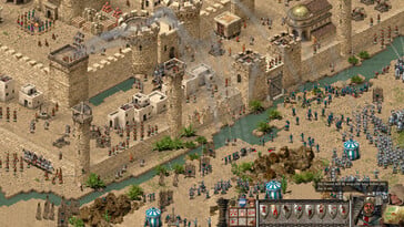 На снимке: скриншот игрового процесса из игры «Stronghold Crusader: Definitive Edition».