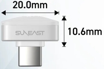 Suneast Nano - самый короткий в мире флэш-накопитель с интерфейсом USB-C. (Источник изображения: Suneast)