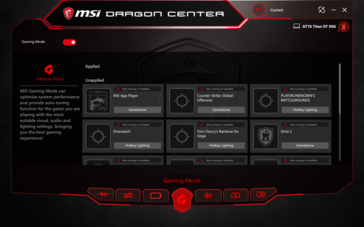 Dragon Center Gaming Mode