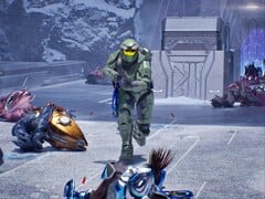Halo: Campaign Evolved (изображённая здесь) в настоящее время является последней игрой серии Halo, выпущенной Halo Studios.