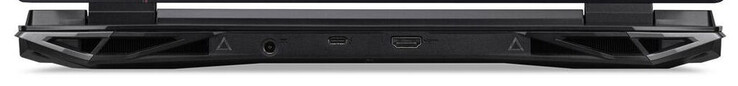 Задняя сторона: разъем питания, USB 4 (USB-C; Power Delivery, DisplayPort), HDMI