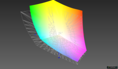 Охват AdobeRGB (Argyll 3D intersection): 75.7 %