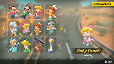 Выбор персонажа в Mario Kart World (источник изображения: скриншот, Nintendo of America)