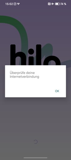 Приложение не запустится без подключения к Интернету.