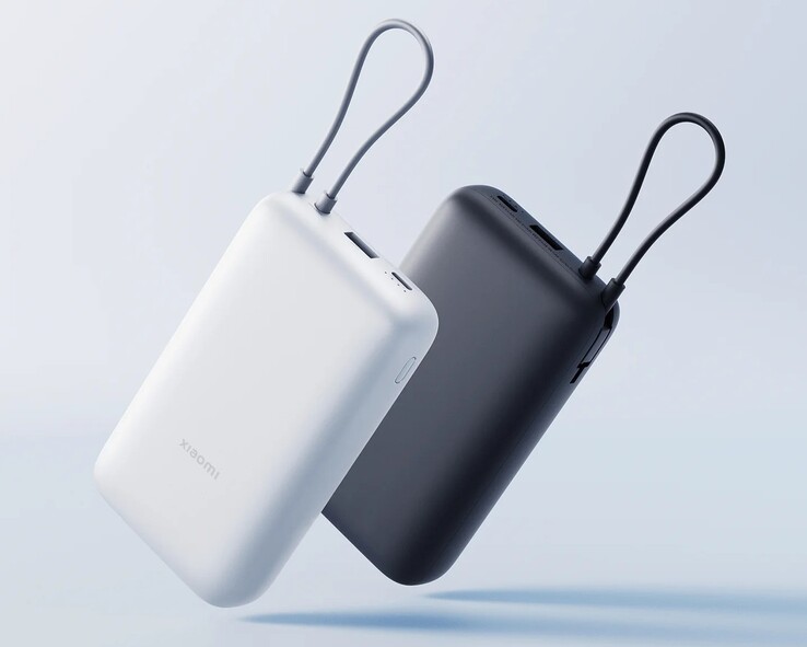 Xiaomi Power Bank 20000 (встроенный кабель) в глобальном масштабе. (Источник изображения: Xiaomi)