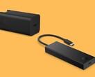 Настенное зарядное устройство HP 65W GaN и портативный концентратор USB-C 4K HDMI показаны бок о бок (Источник изображения: HP)