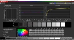 CalMAN grayscale (Native, DCI-P3)