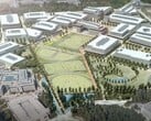 Рендеринг нового дизайна штаб-квартиры Microsoft в Редмонде.