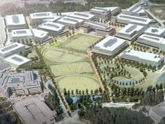Рендеринг нового дизайна штаб-квартиры Microsoft в Редмонде.
