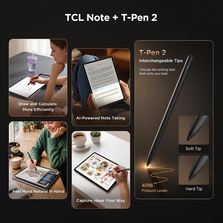 Устройство Tab A1 Plus NxtPaper поддерживает работу со стилусом