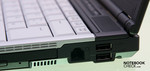 Справа: модем, 2 USB, DVD-RW, ExpressCard (не видно)