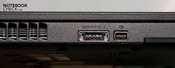 Слева: вентиляционное отверстие, комбинированный порт USB и eSATA, порт мини-дисплея