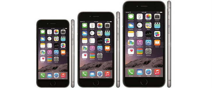 'Маленький' iPhone на фоне 4.7-дюймовой и 5.5-дюймовой моделей