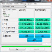 AS SSD: 482/133 Мб/с скорость чтения/записи