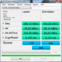 AS SSD: 260/164 Мб/с в тестах чтения/записи