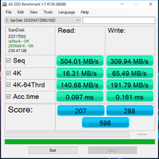 AS SSD, тестирование SSD