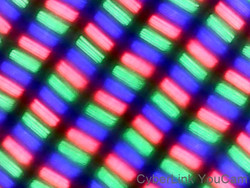 VN7-592G: Субпиксели экрана под микроскопом