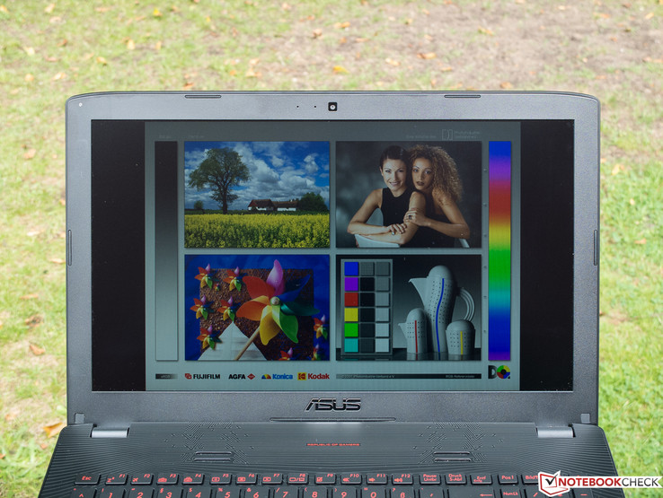 Asus GL552JX. Экран на улице